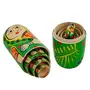 Set of 15 Pcs Hand Painted Cute Wooden Indian Lady Matryoshka Stacking Nested Wood Dolls Dimensions (LBH): 6 x 1.5 x 6 Inch Weight - 480 Grams, 4 image