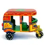 Toolart India Handmade Colorful Push and Pull Toys Wooden Auto Rickshaw ( No Battery Required), 2 image