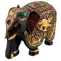 India Luxurious Collection Handcrafted Elephant Statue Showpiece Decorative Wild Pet Animal Figurine Home Decor Item Table Idol., 2 image