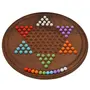 Chinese Checkers Game Set (Brown) with 12-inch Wooden Board and Traditional Pegs, 2 image