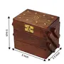 Wooden Jewellery Jewel Boxes Storage Box Organizer Gift Box for Women - Dimension - 5 x 5 x 3.5 Inch, 2 image