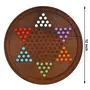 Toolart extra big size round wooden board chinese checkers game set and finish acrylic beads; extra 2 beads of each 6 colors with 15-inch diameter-Brown, 3 image