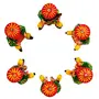Rajasthani Wood Craft Musicians Bawla Items (Set of 6 Pieces; Height 3 Inch) Color May Vary, 3 image