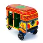 Toolart India Handmade Colorful Push and Pull Toys Wooden Auto Rickshaw ( No Battery Required), 3 image
