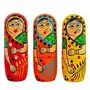 Set of 15 Pcs Hand Painted Cute Wooden Indian Lady Matryoshka Stacking Nested Wood Dolls Dimensions (LBH): 6 x 1.5 x 6 Inch Weight - 480 Grams, 2 image