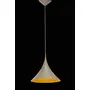 Wide Vortex Grey & Gold Pendant Hanging Ceiling Industrial Light E - 14 Bulb Holder Without Bulb 32 x 32 x 32 cm, 2 image