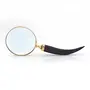 Real Brass Magnifying Glass with Wooden Handle (10.16 cm x 27.94 cmHCF326), 2 image