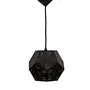 Black & Gold Polyhedron Pendant Hanging Ceiling Light E - 14 Bulb Holder Without Bulb 23 x 23 x 19 cm, 2 image