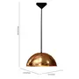 Copper Plated Dome Pendant Light, 4 image