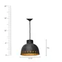 Black and Gold Dome Pendant Lamp, 3 image