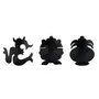 Combo of Om Symbol Ganesh Ji and Swastik Kalash Symbol Hand Made Wooden Wall Hanging | Wall Decor for Positive Energy for Home and Office Set of 3 (Color May Vary), 2 image