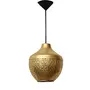 Khaab Gold Metal Hanging Ceiling Moroccan Pendant Light E - 14 Bulb Holder Without Bulb 22 x 22 x 26, 2 image