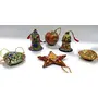 Kashmiri Handcrafted Wooden Christmas Decorative Hanging Ornaments Set of 6, 2 image