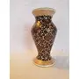 Paper and Brass Kashmiri Papier Mache Flower Vase Antique Showpiece Pot Beautiful Home Office Decor Article (Multicolour), 2 image