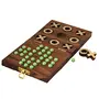 Wooden Tic Tac Toe and Solitaire Board Game Traditional Challenging Board Game for Kids and Adults, 2 image