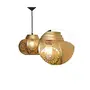 Gold Moroccan Zellige Drop Pendant Hanging Ceiling Light E - 14 Bulb Holder Without Bulb 23 x 23 x 18 cm, 3 image