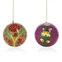 Toyinngg Handmade Ball for Christmas Hanging Decoration 3-Inch Multicolour -Set of 12, 5 image