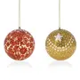 Toyinngg Handmade Ball for Christmas Hanging Decoration 3-Inch Multicolour -Set of 12, 6 image