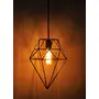 Geometric Gold Diamond Ceiling Pendant Hanging Light E - 14 Bulb Holder Without Bulb 24 x 24 x 32 cm, 4 image