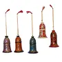 Multi Coloured Kashmir Hanging Bells - Set of 5, 3 image