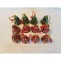 2 inch size Handmade Handcrafted Wooden Kashmiri hangings Christmas bells ornament decoration for home Xmas Decorative (15 PC ), 2 image