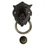 Lion Head Antique Brass Door Knocker Height: 4 Inches (with Striker), 4 image
