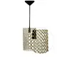 Gold Ring Cylindrical Hanging Pendant Light E - 14 Bulb Holder Without Bulb 18 x 18 x 30 cm, 5 image