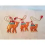 Kashmiri Papier Mache Christmas Camel Santa Set Decorations Tree for Holiday Party Decoration Tree Hooks Included by (Set of 3), 2 image