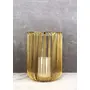 Celine Candle Votive Hurricane Wire Holder Without Candle 6.5" x 6.5" x 9" (Shiny Gold), 3 image