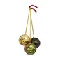 Multi Color Flowered Classic Kashmiri Pastel Set of 3 - Small Hanging Spheres, 4 image