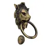 Lion Head Antique Brass Door Knocker Height: 4 Inches (with Striker), 2 image