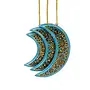 Moon Shaped Hangings set of 3 Blue Color, 2 image