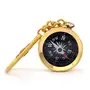 Wooden Wall Clock and Brass Compass Keychain (DL3COMB138), 2 image