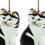 Decor Hanging Ornament Pair of Cats for Christmas Tree 3.75 Inch, 2 image