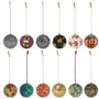 Toyinngg Handmade Ball for Christmas Hanging Decoration 3-Inch Multicolour -Set of 12, 3 image
