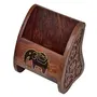Wooden Handcrafted Mobile Holder cum Desktop Small Stationery Organizer Pen Pencil | Dimensions: 4" x 3" x 5" Inches Weight: 160 Grams, 4 image