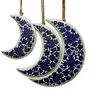 Handcrafted Christmas (Xmas) Decorative Hanging Moon Ornaments (Set of 3), 2 image