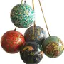 3 inch set of 6 Christmas Balls Baubles Xmas Tree Decorations Hanging Balls Ornament Handmade Ornaments for Christmas Tree, 2 image