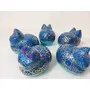Cat box set of 5 4 inch size handmade cat box hand painted cat box box with lid from India, 3 image