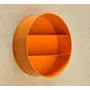 Round Orange Metal Wall Shelf 41 x 41 x 13 cm, 2 image