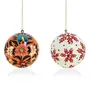 Shalinindia Set of 12 Ball Christmas Tree Decorations Set - Handmade Xmas Decoration Gifts Set, 5 image