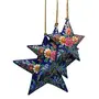 Handcrafted Hanging Christmas (Xmas) Decorative Stars Ornaments (Set of 3), 2 image