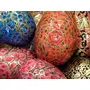 Wooden Easter Eggs Ornaments - Set of 10 - Multicolored - Intricate Designs - HANDMADE EASTER DECORATIVES Easter eggshandmade easter eggs wooden eggsfinished easter eggs Decorative Ornaments Eggs home decoratives Assorted Colors Indian by, 2 image