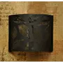 Elm Leaf Etched Black Wall Lamp E - 14 Bulb Holder Without Bulb 20 x 6 x 26 cm, 2 image