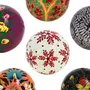 Shalinindia Handmade Christmas Ornament Balls - Set of 6 Handcrafted Indian 3" Christmas Ornaments for Your Tree - Unique Christmas Gifts Idea, 2 image