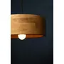 Natural Mango Wood Contemporary Hanging Pendant Ceiling Light E - 14 Bulb Holder Without Bulb 25 x 25 x 10 cm, 2 image