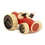 Handcrafted Wooden Push Toy - Trako Tractor Red, 3 image