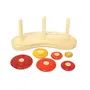 Handcrafted Tower of Hanoi Wooden Puzzle - Brahma Multicolour, 2 image