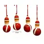 Wood Christmas Decor (Red) Pack Of 4, 3 image