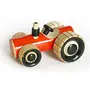 Handcrafted Wooden Push Toy - Trako Tractor (Orange), 2 image